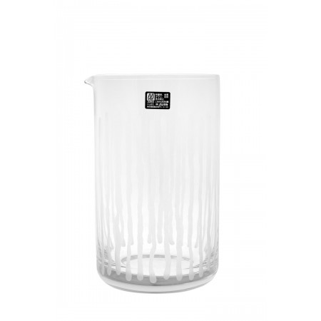 Seamless Japanese mixing glass with stripes