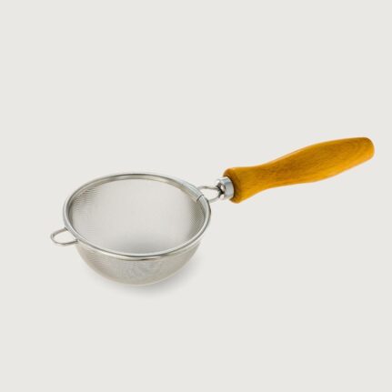 Japanese strainer with wooden handle