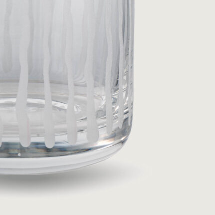 Seamless Japanese mixing glass with stripes